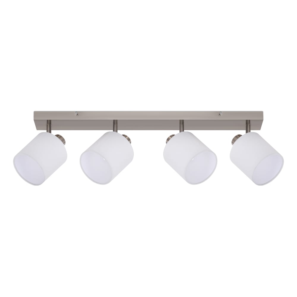 Nettlife Rensink - Deckenstrahler aus Metall, Silber, L 70 cm, 4-flammig, E14 style modern Silber Metall