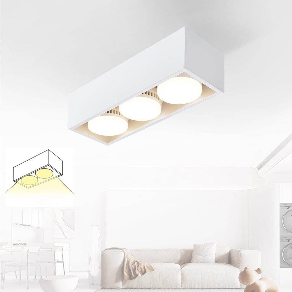 Yarberry - spot de plafond led en métal, blanc, l 30 cm — vue 3