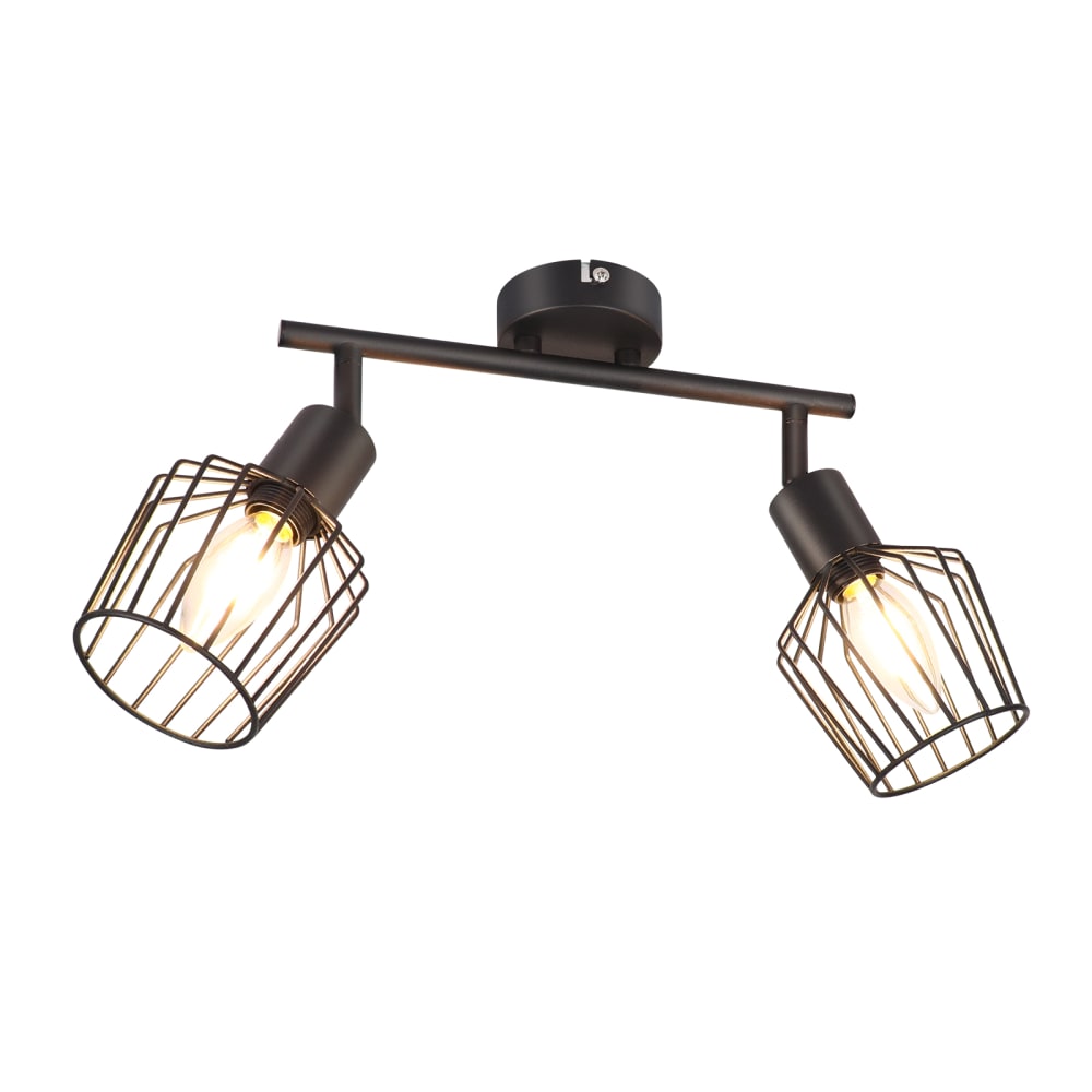 Braunschweig - spot de plafond en métal, noir, l 32 cm