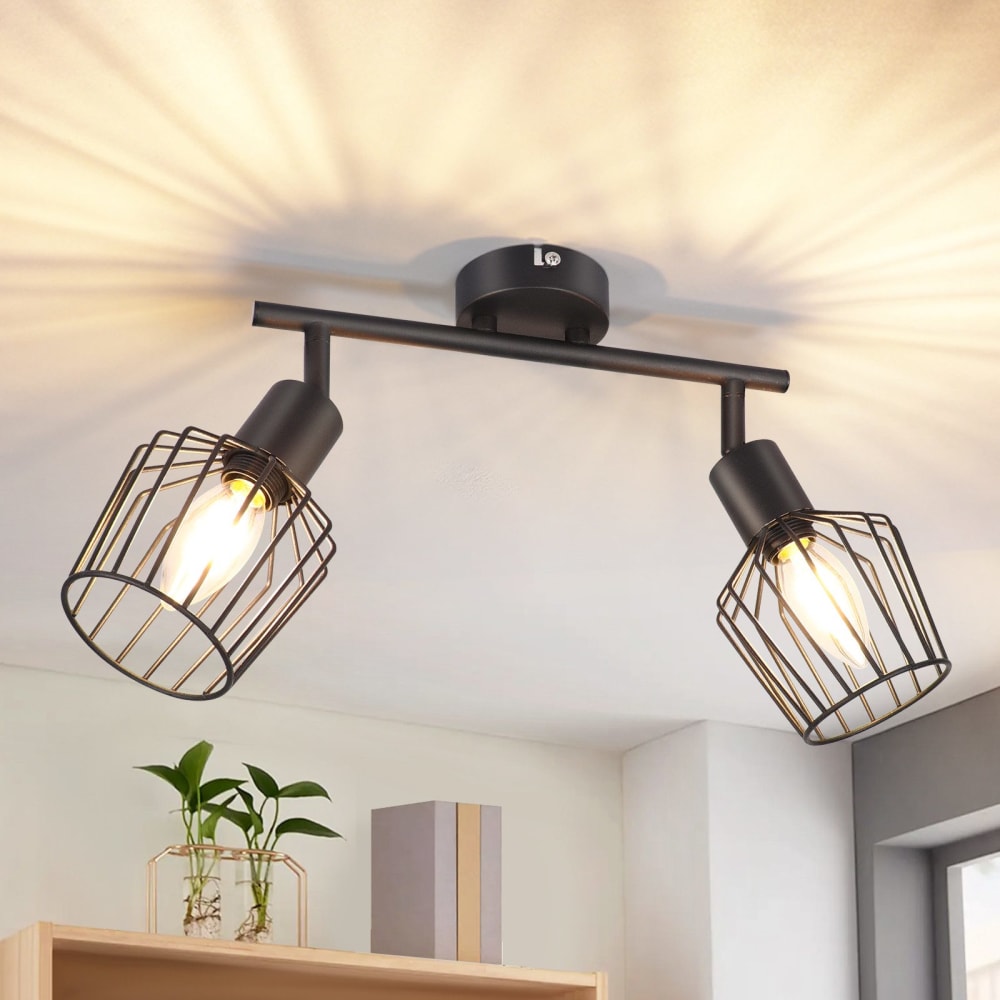 Braunschweig - spot de plafond en métal, noir, l 32 cm — vue 3