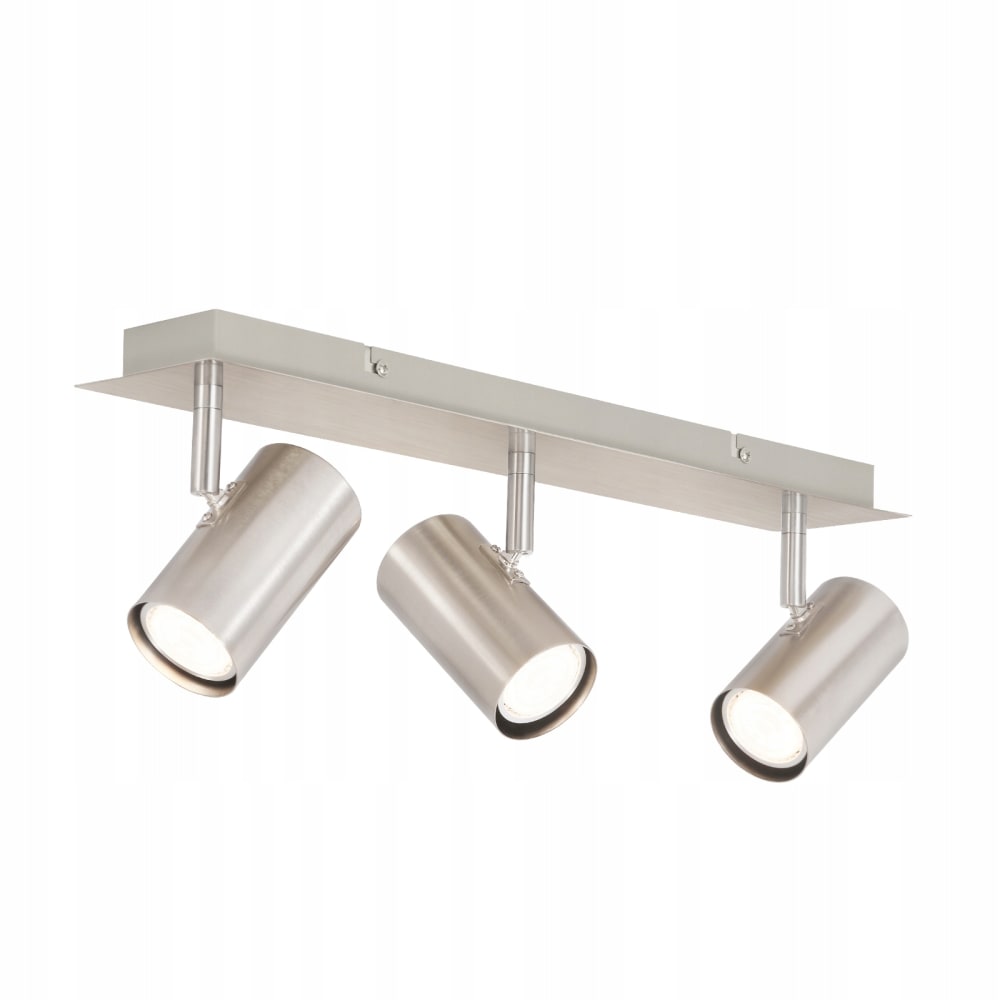 Bruno - spot de plafond en métal, argent, l 47 cm, 3 lumières