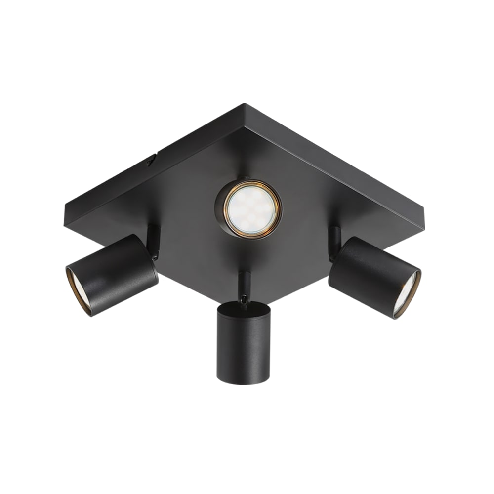 Natarajan - spot de plafond en métal, noir, l 25 cm