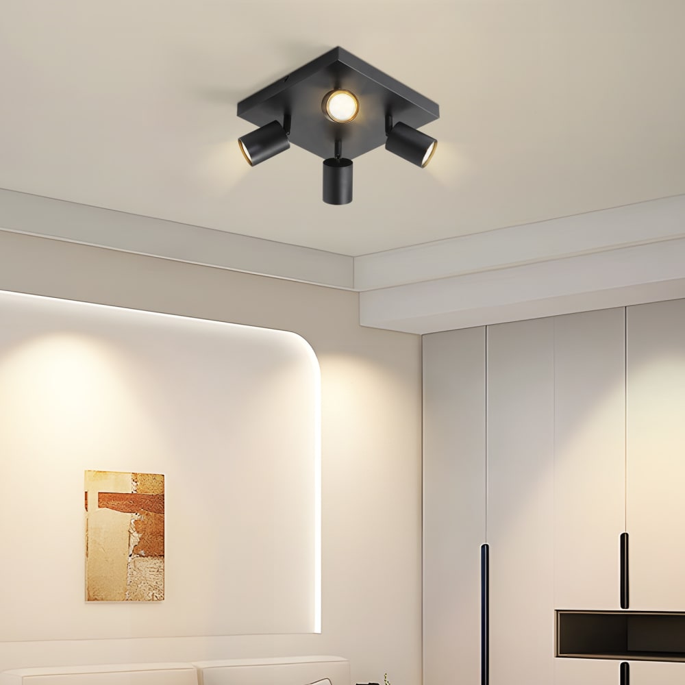 Natarajan - spot de plafond en métal, noir, l 25 cm — vue 4