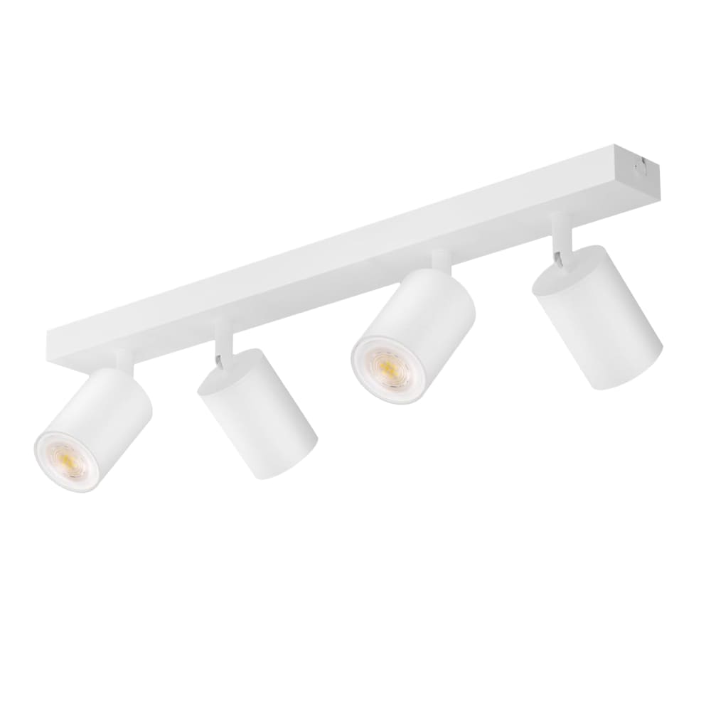 Hubbard - spot de plafond en métal, blanc, l 54 cm, 4 lumières
