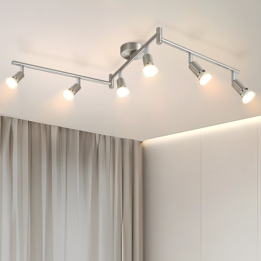 Jennings - spot de plafond en métal, argent, l 108 cm — vue 3