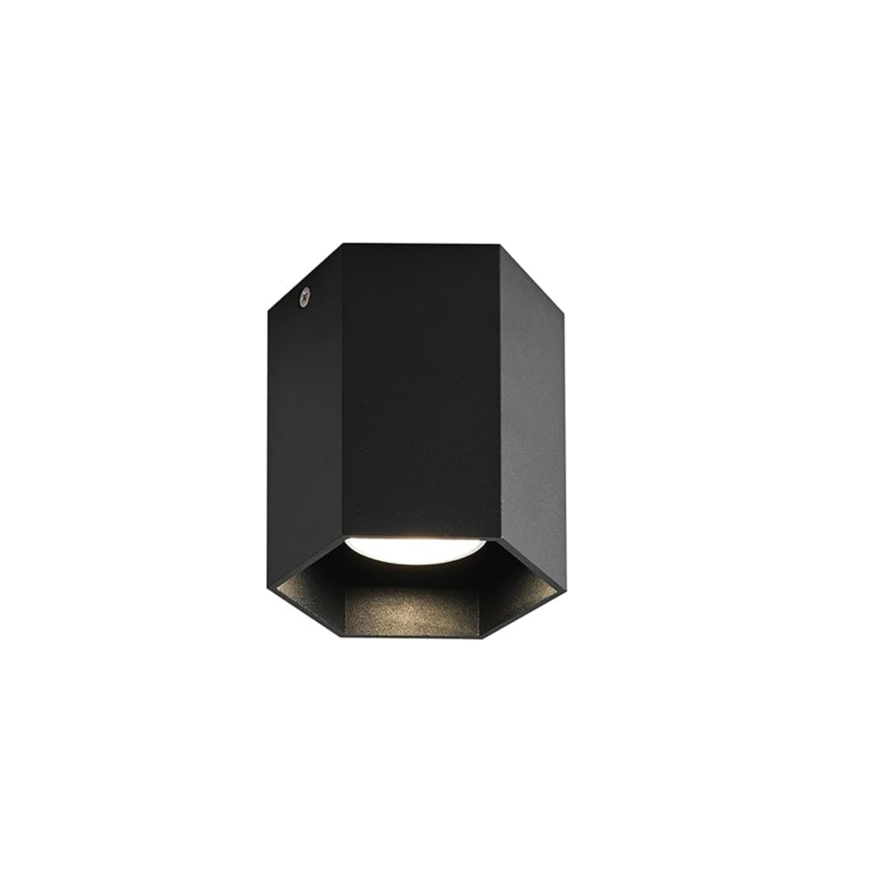 Yaskulka - spot de plafond en métal, coloris noir, l 11 cm, gu10