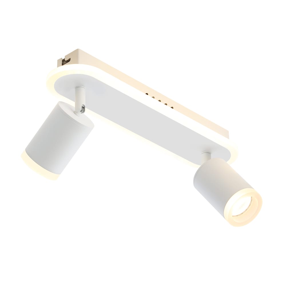 Nettlife Norbert - LED-Deckenstrahler aus Kunststoff, Weiß, L 33 cm, 2-flammig style modern Weiß Pvc - Polyvinlychlorid