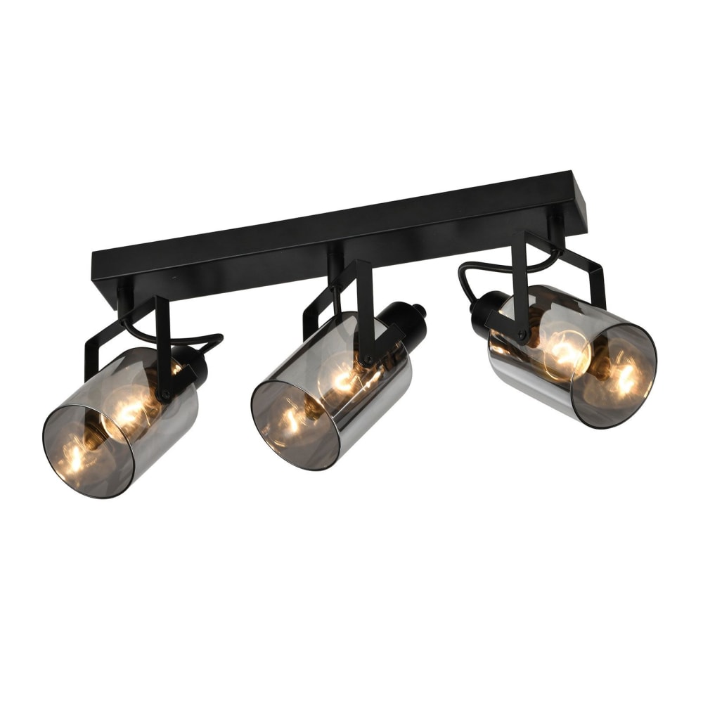 Lidell - spot de plafond en métal, noir, l 44 cm, 3 lumières