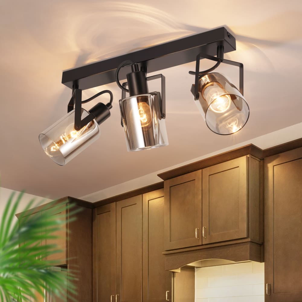 Lidell - spot de plafond en métal, noir, l 44 cm, 3 lumières — vue 3