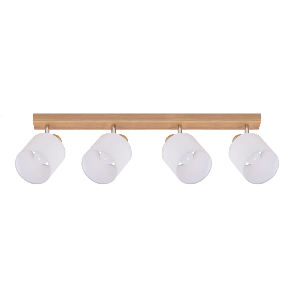 Isbell - spot de plafond en bois, marron, l 70 cm, 4 lumières