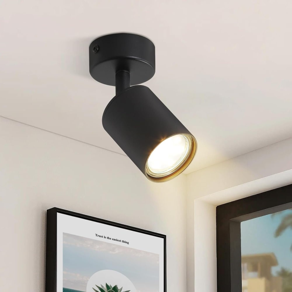 Ingeborg - spot de plafond en métal, coloris noir, l 6 cm, gu10 — vue 3