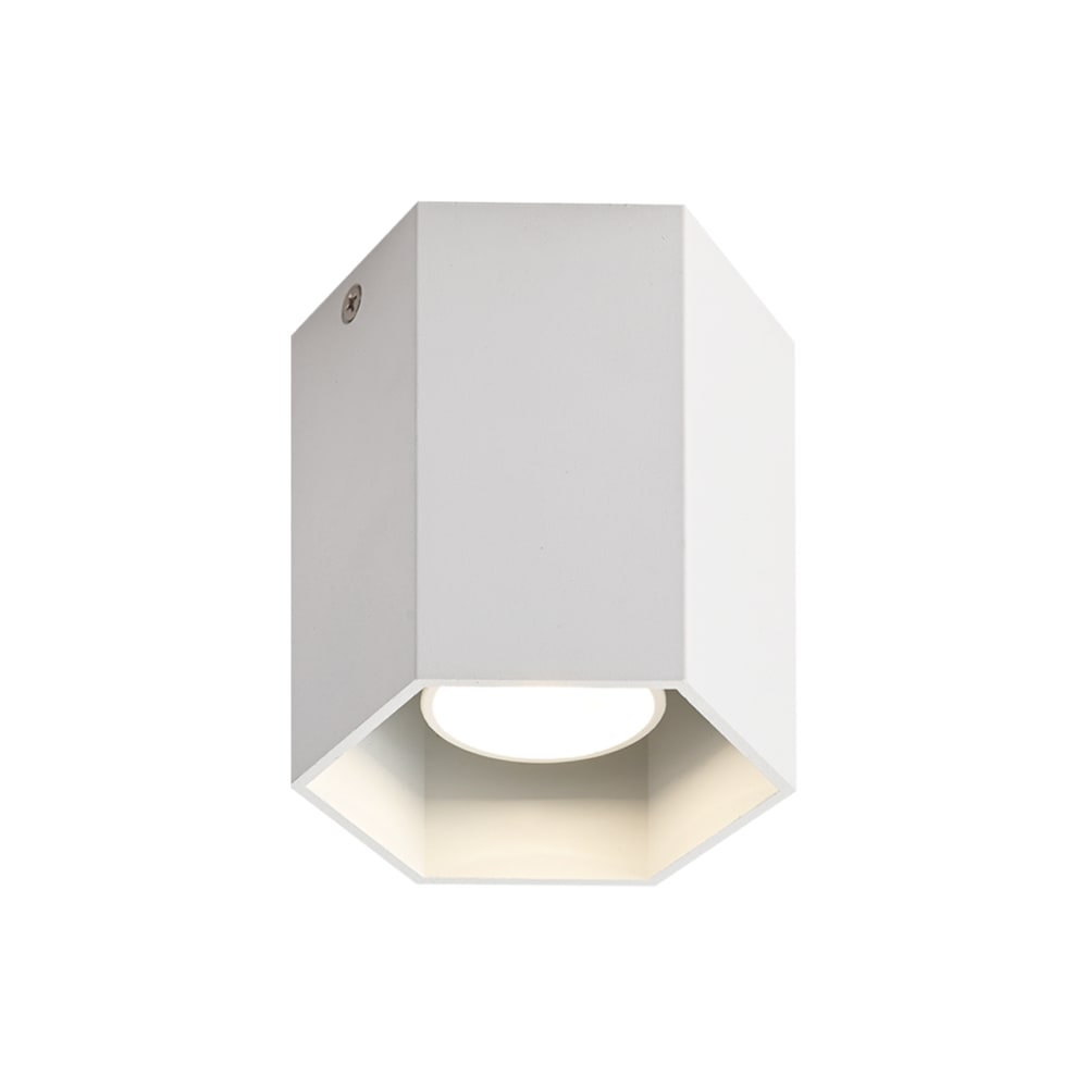 Nettlife Revak - Deckenstrahler aus Metall, Weiß, L 11 cm, GU10 style modern Weiß Metall