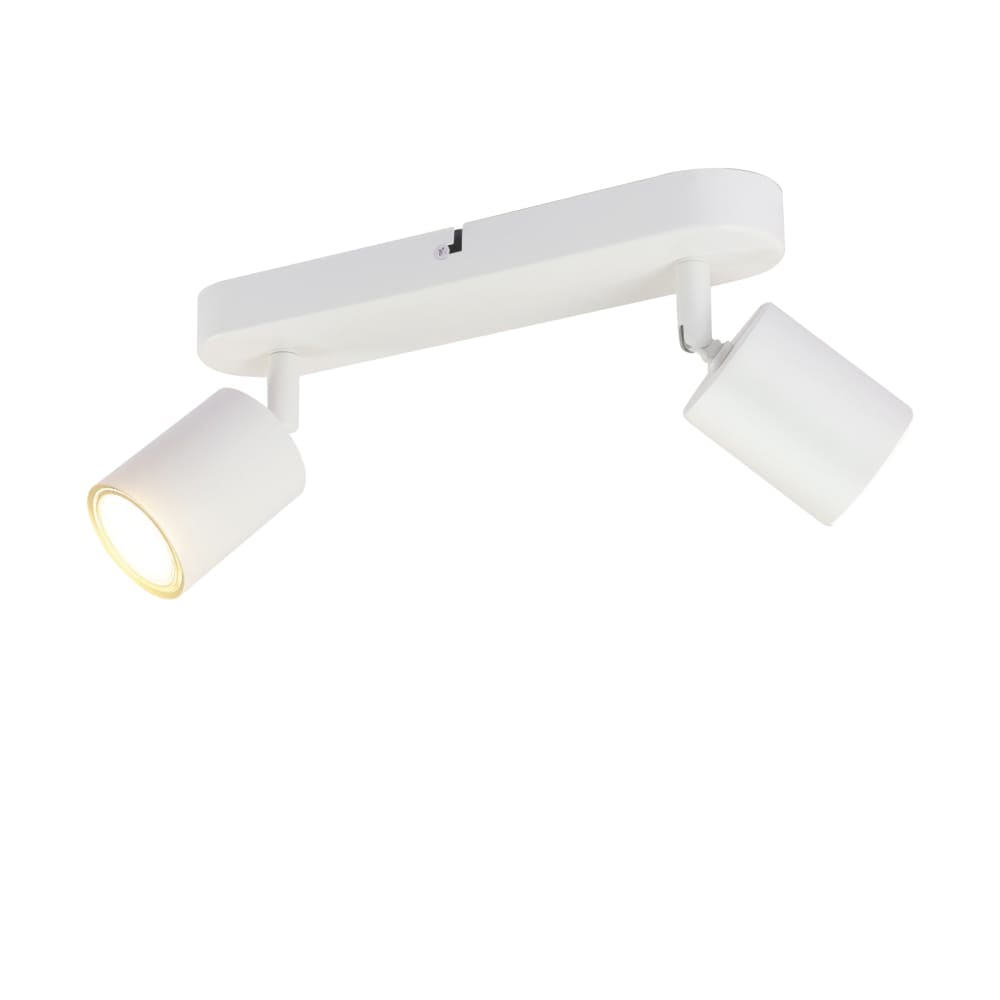 Spot de plafond en métal, 2 x GU10, blanc