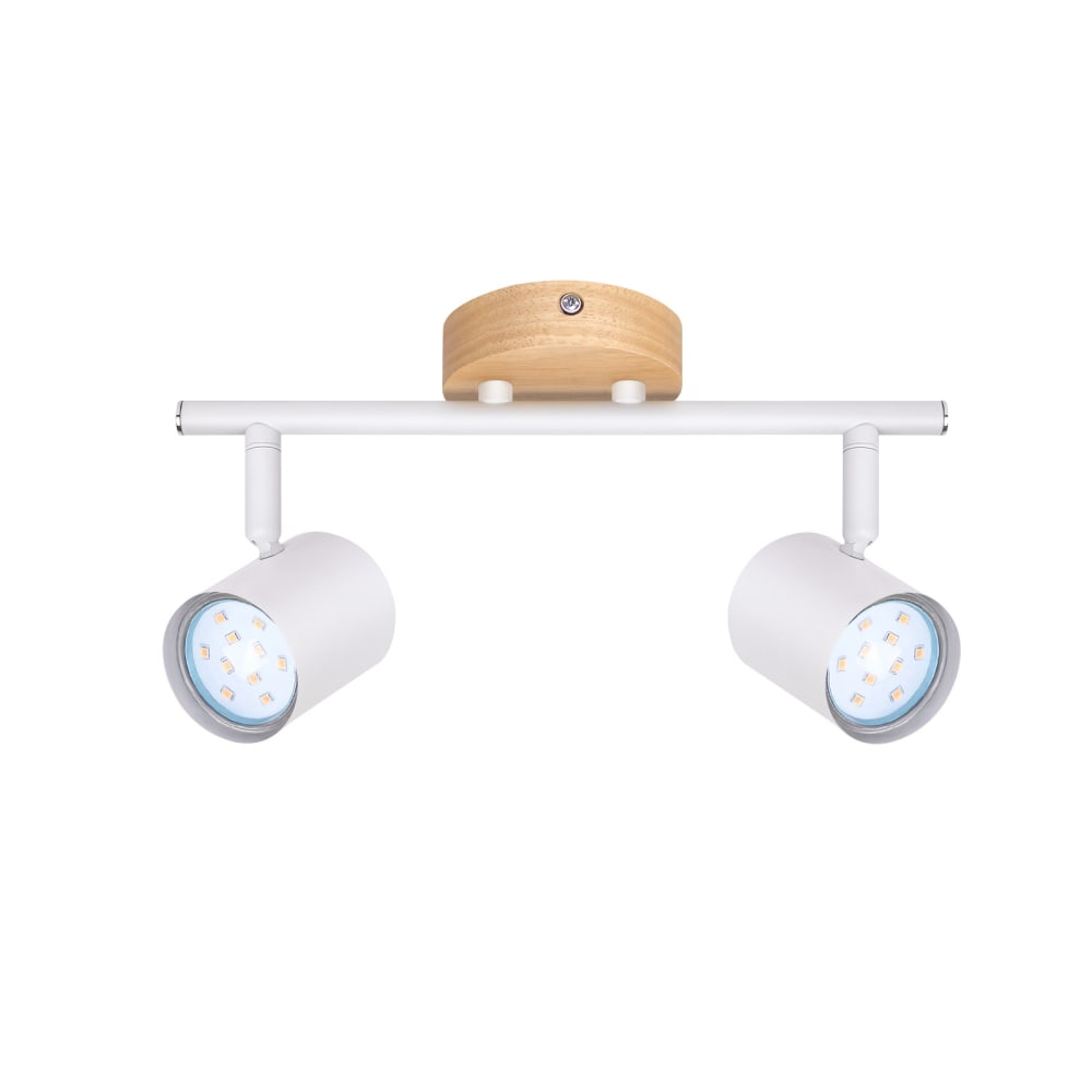 Yarlett - spot de plafond en métal, coloris blanc, l 29 cm, gu10