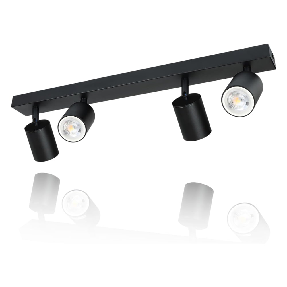 Hoch - spot de plafond en métal, noir, l 54 cm, 4 lumières