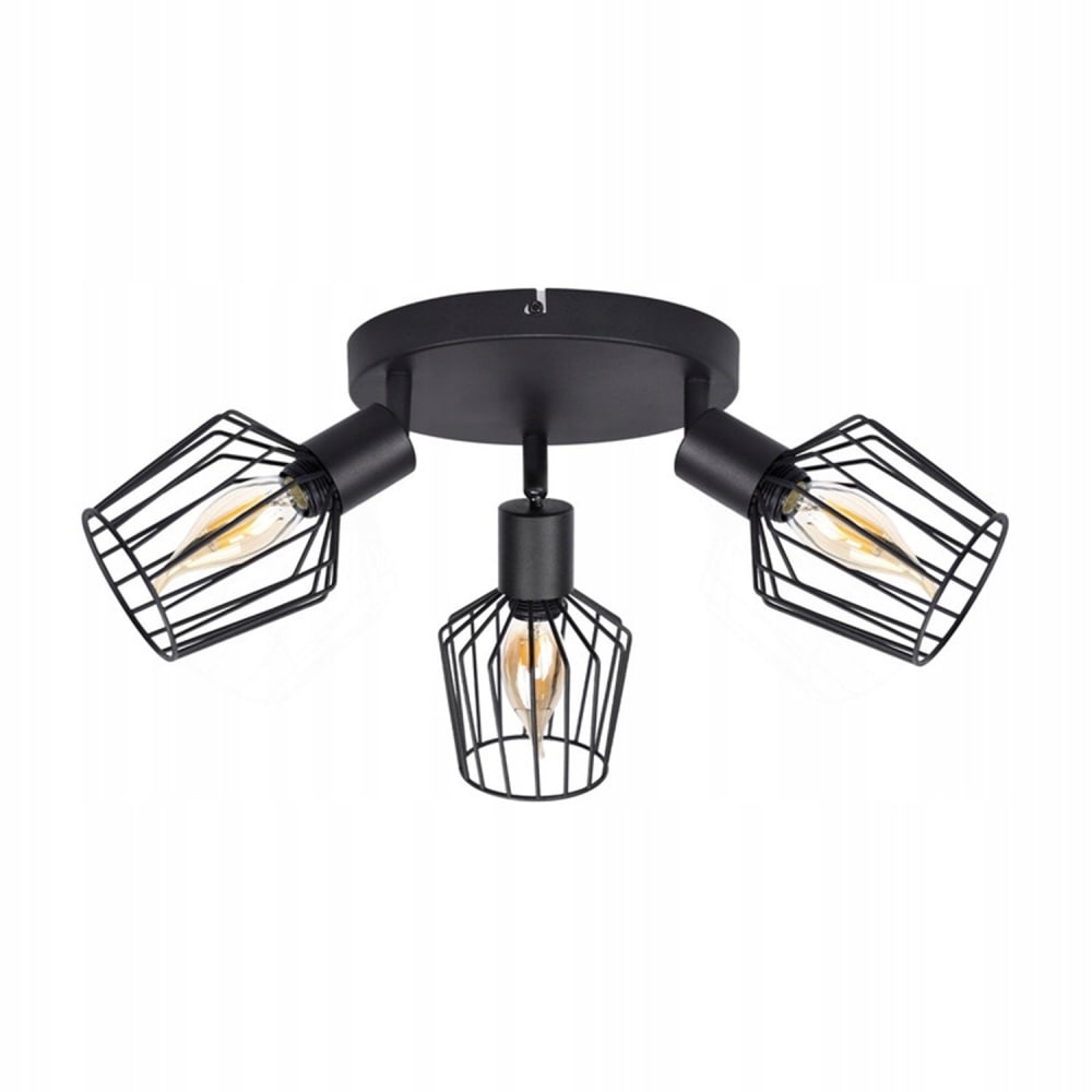 Howard - spot de plafond en métal, noir, l 20 cm, 3 lumières