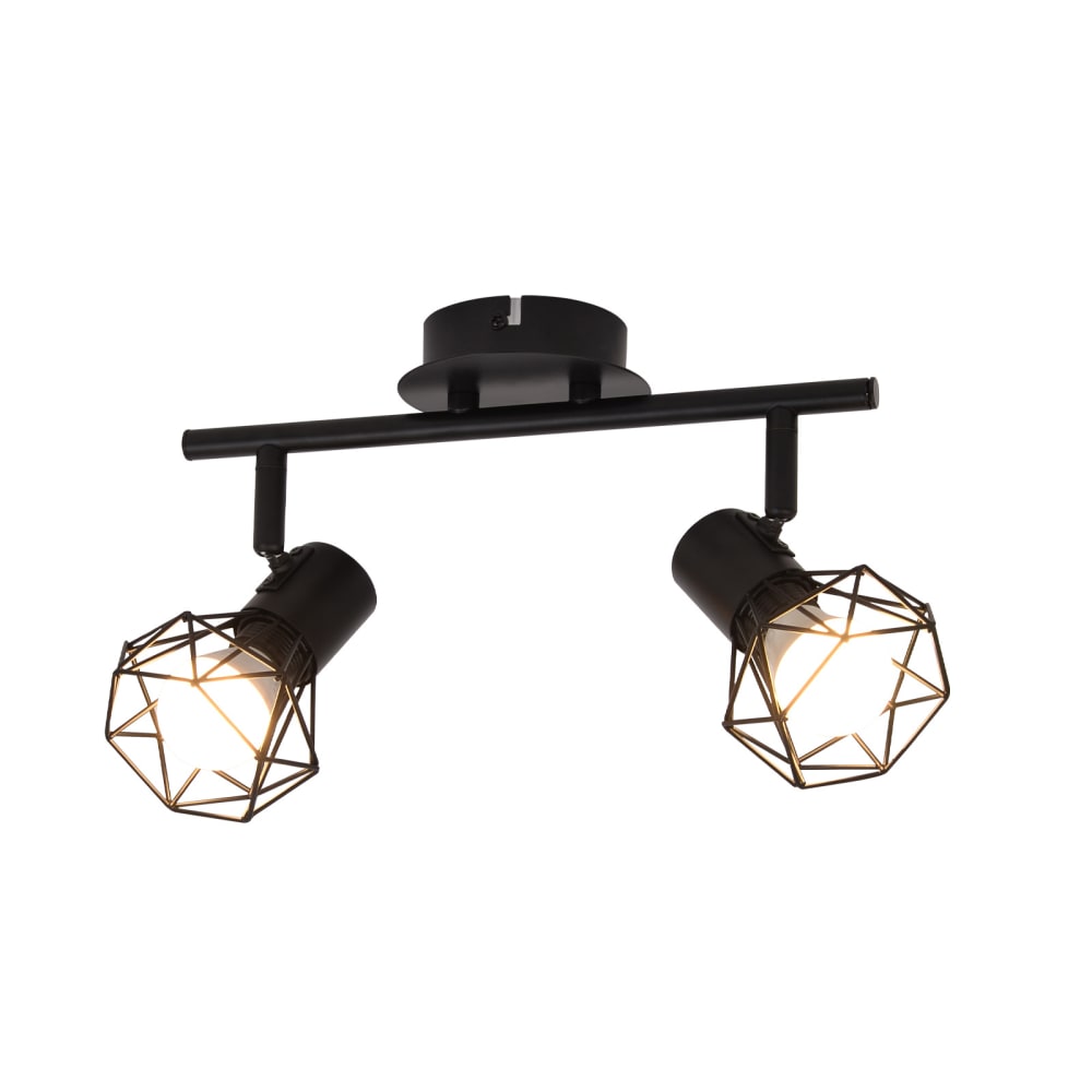 Humphrey - spot de plafond en métal, noir, l 28 cm, 2 lumières
