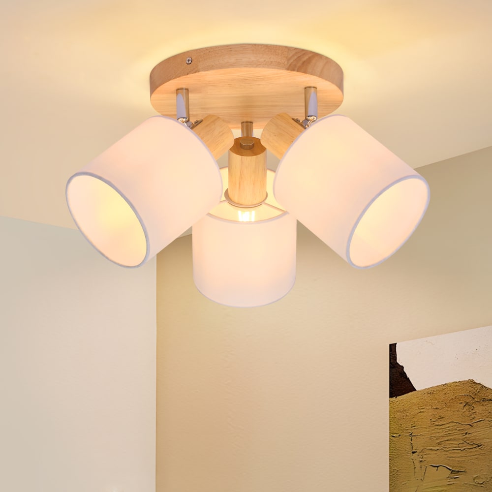 Energie - spot de plafond en tissu, marron, l 20 cm — vue 3