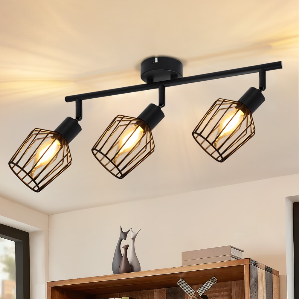 Eichstätt - spot de plafond en métal, noir, l 46 cm — vue 3