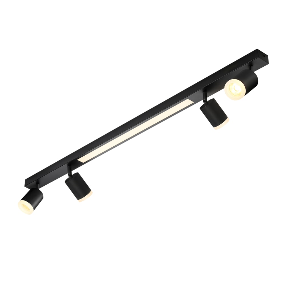 Spot de plafond, en plastique, noir