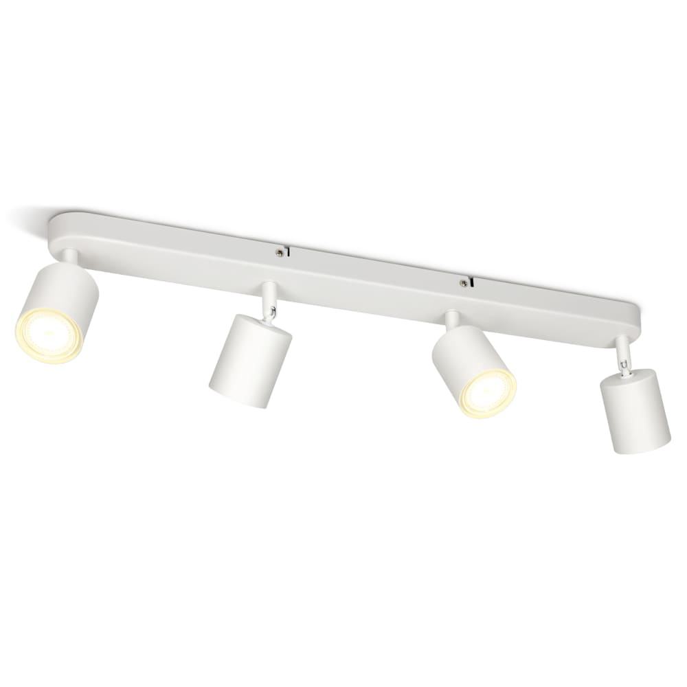 Spot de plafond en métal, 4 x GU10, blanc