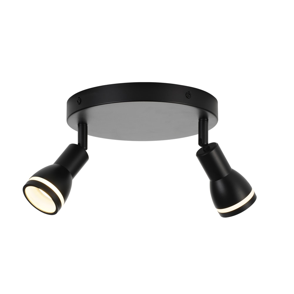 Nettlife Sarah - Deckenstrahler aus Metall, Schwarz, L 20 cm, 2-flammig, GU10 style modern Schwarz Metall