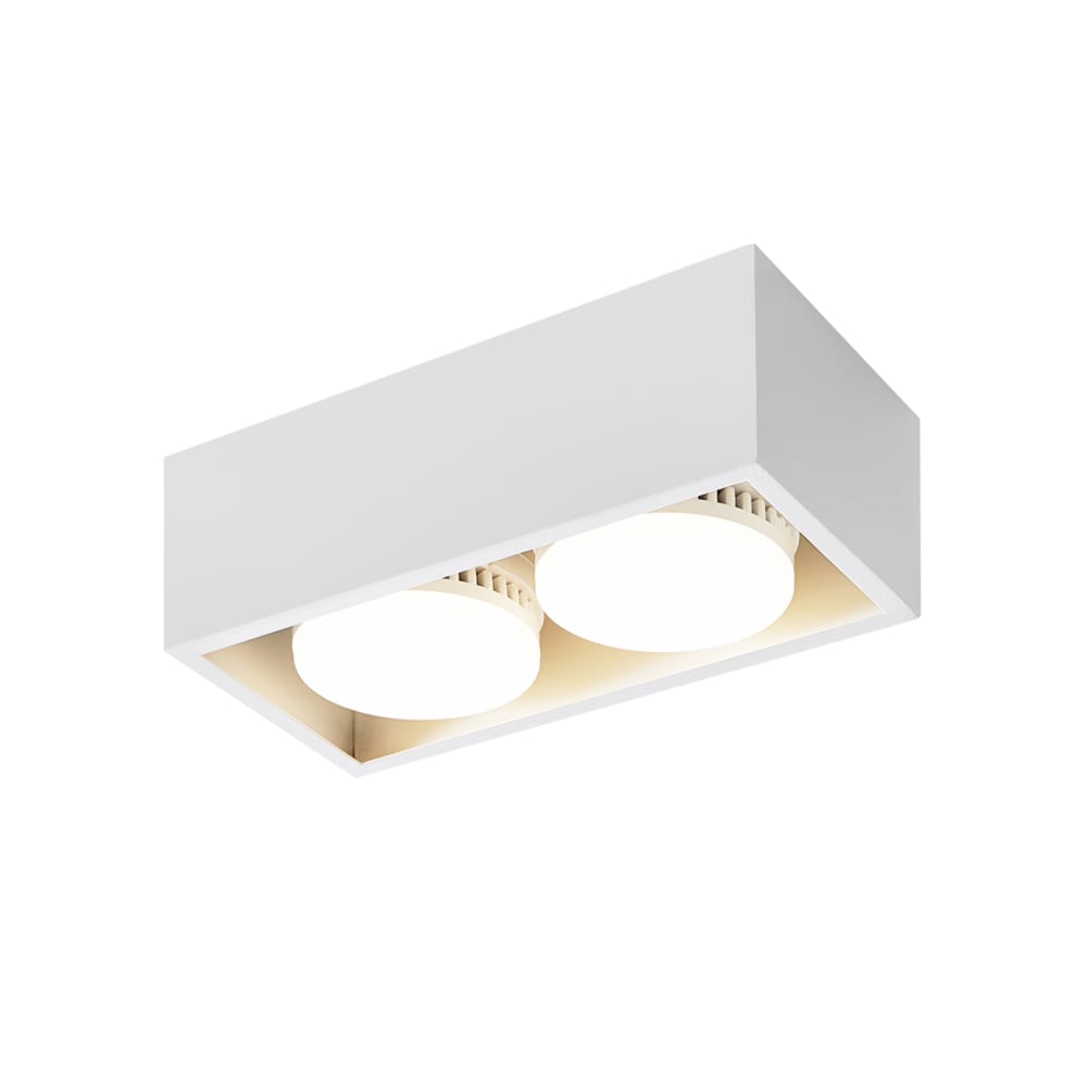 Nettlife Niklas - LED-Deckenstrahler aus Metall, Weiß, L 20 cm, 2-flammig style modern Weiß Metall