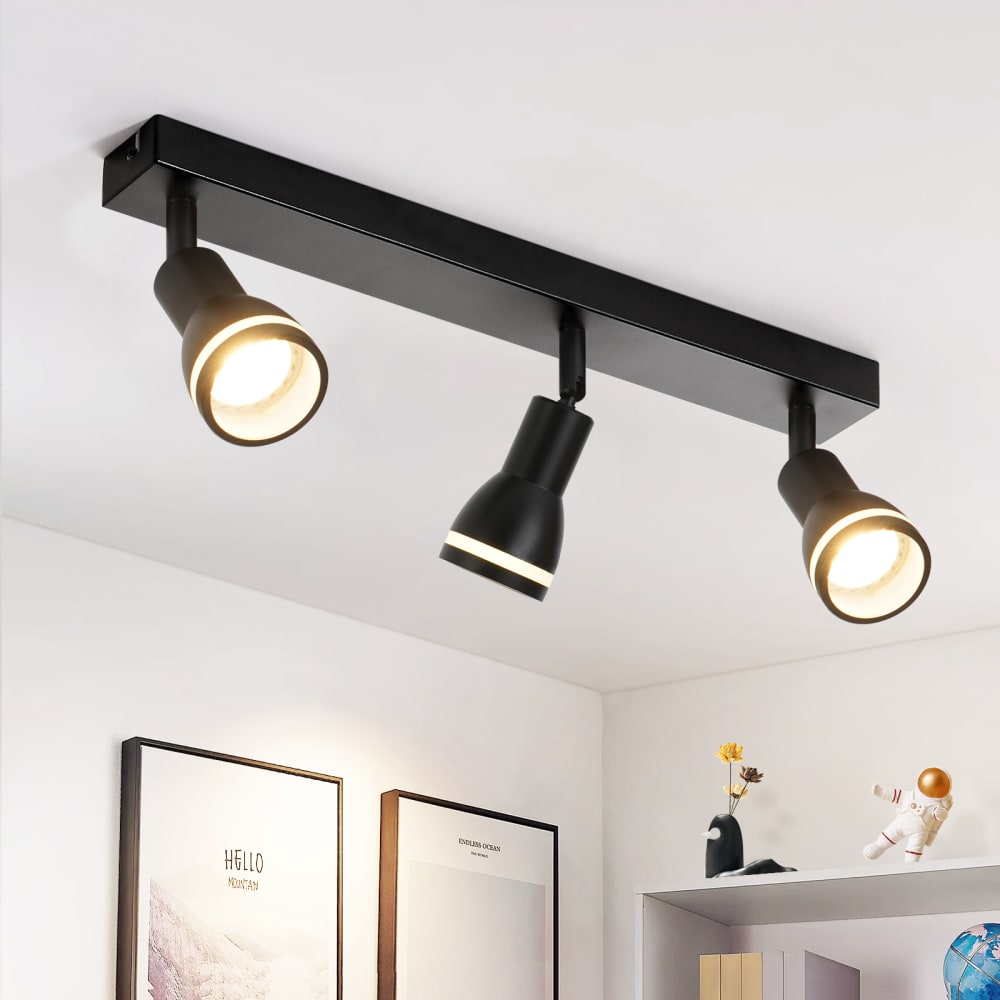 Sonne - spot de plafond en métal, noir, l 42 cm, 3 lumières — vue 3
