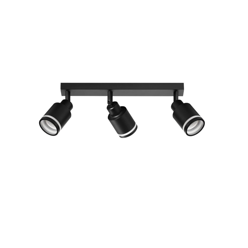 Yarden - spot de plafond en métal, noir, l 42 cm, 3 lumières