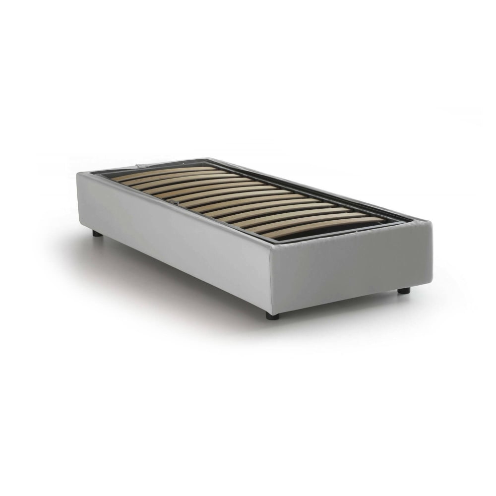 Lit simple en tissu blanc