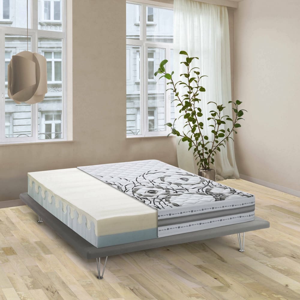 Matelas double en mousse à mémoire de forme blanc 160x190 cm - Maisons du Monde
