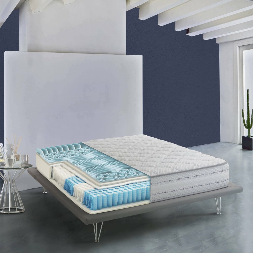 Queen-Size-Matratze aus weißem Memory-Schaum, 120 x 200 cm -