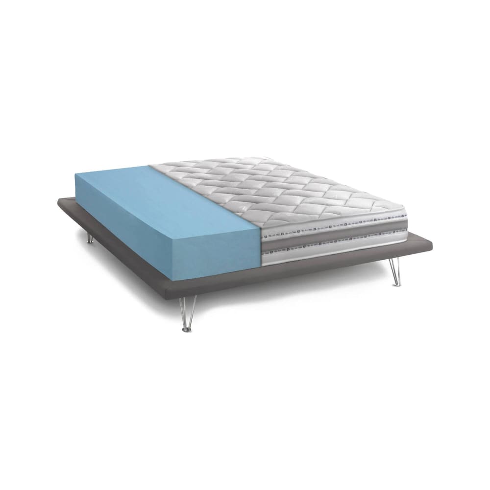Matelas double en mousse à mémoire de forme blanc 140x200 cm
