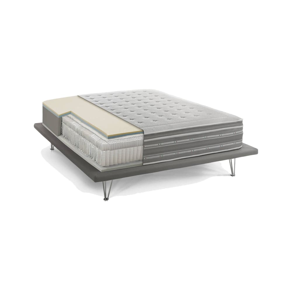 Matelas double en mousse à mémoire de forme blanc 160x190 cm
