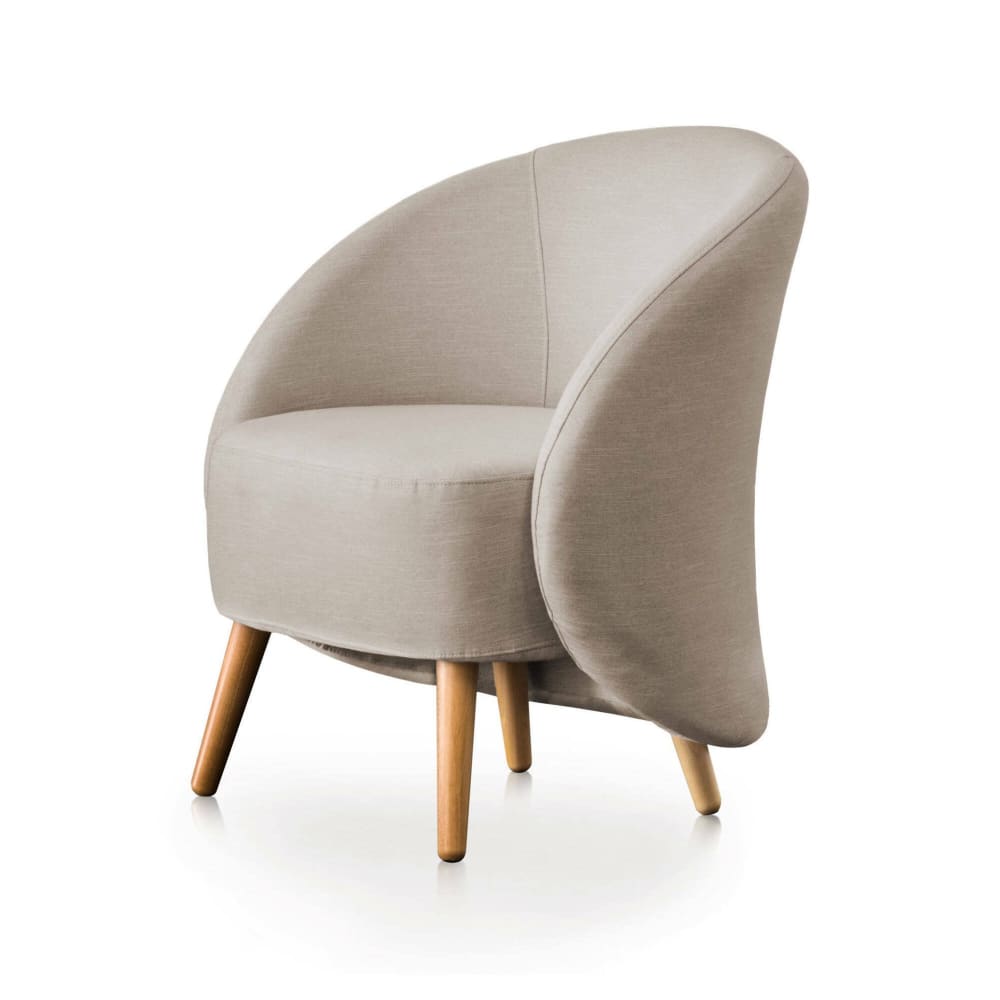 fauteuil en tissu tourterelle