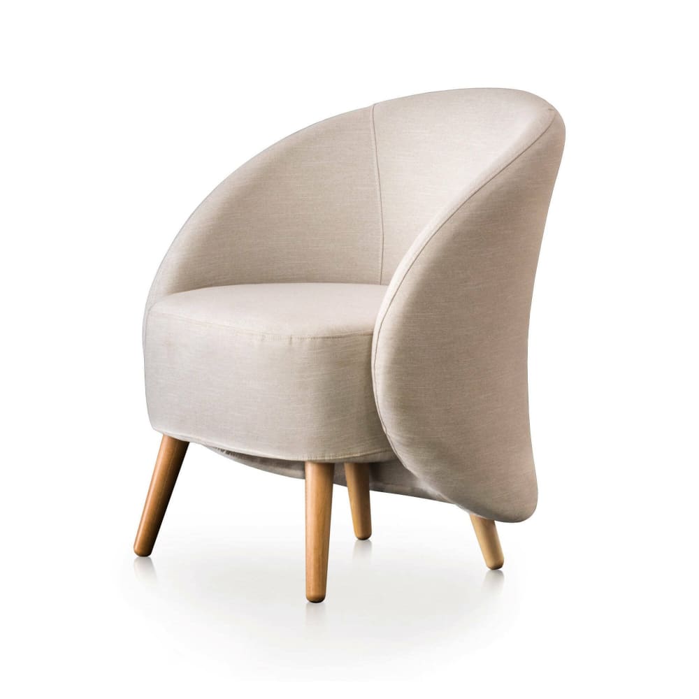 fauteuil en tissu beige