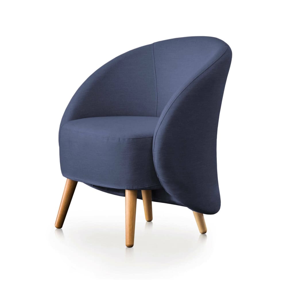 fauteuil en tissu bleu