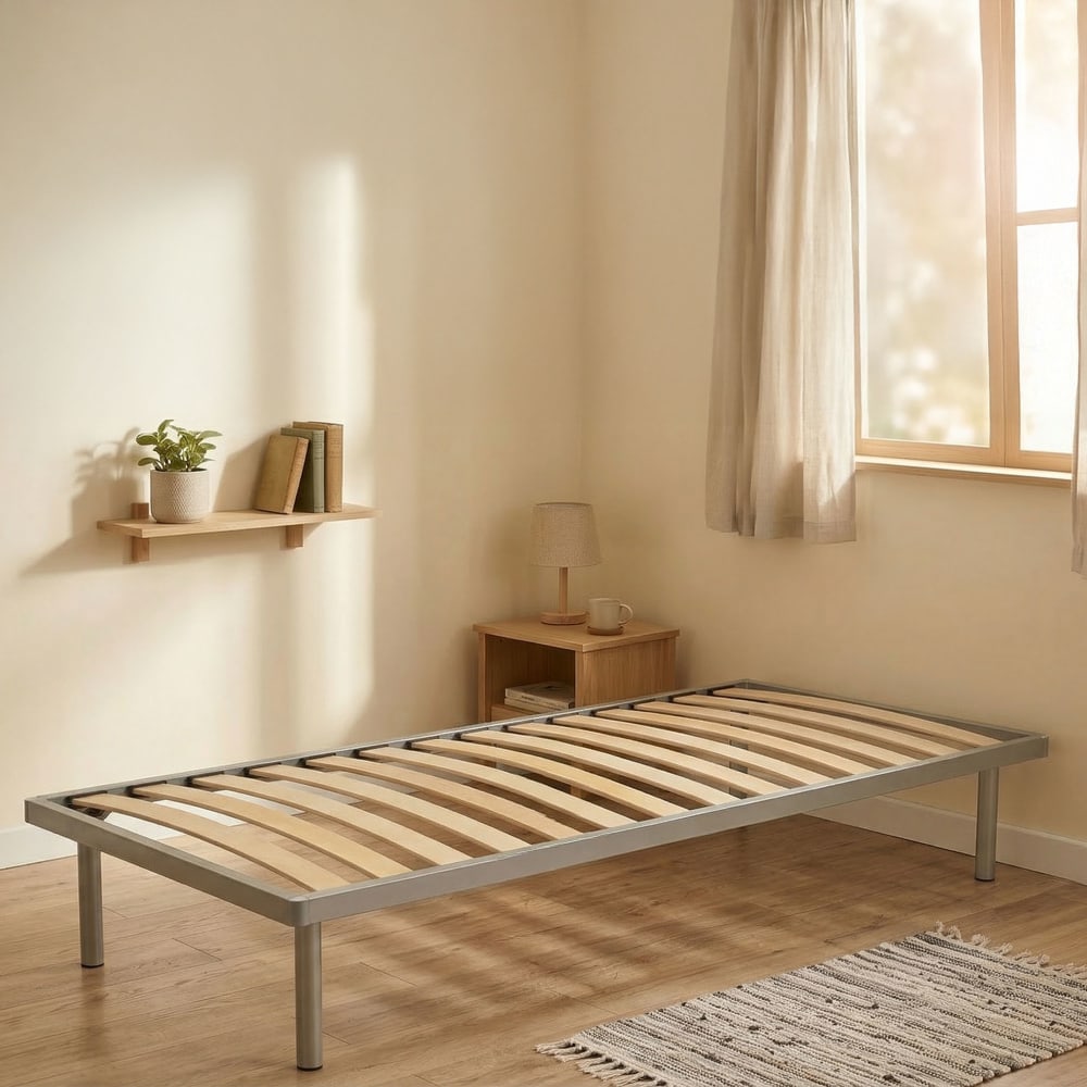 Sommier simple en metal gris 80x200 cm - Maisons du Monde