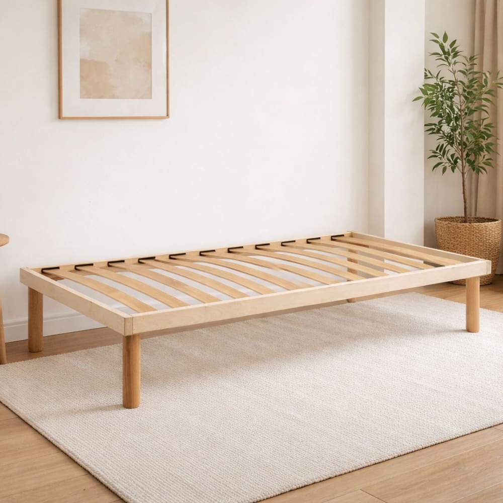 Sommier double en metal gris 160x190 cm - Maisons du Monde