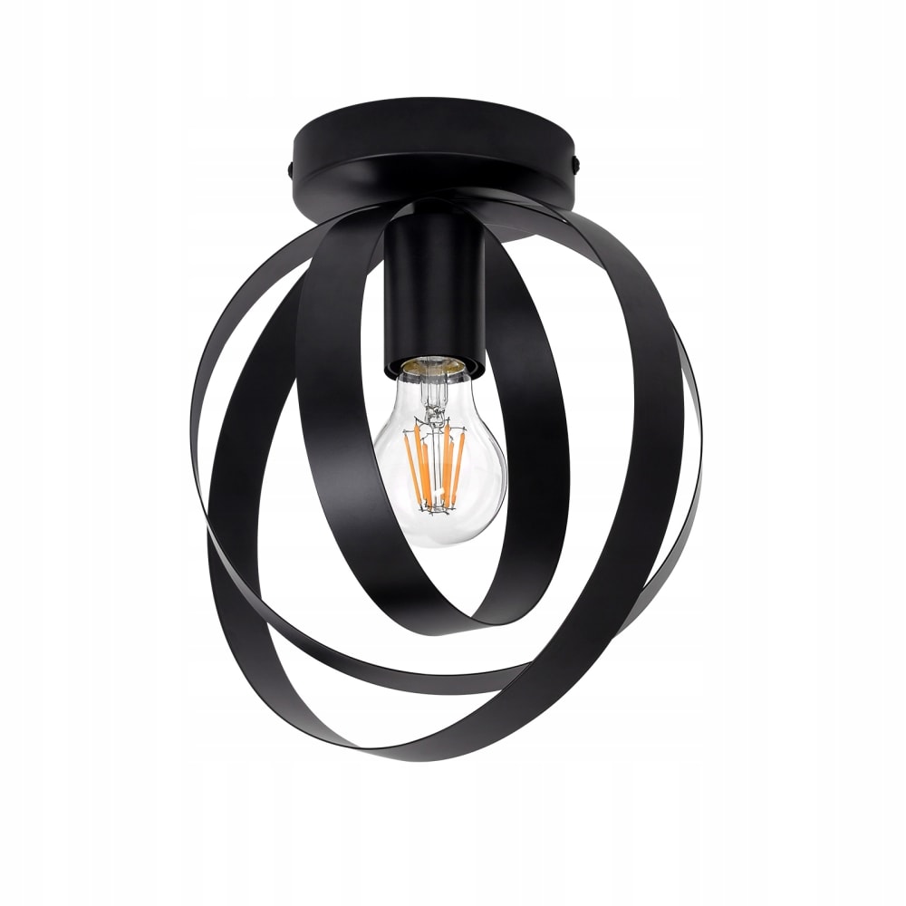 Hale - plafonnier en métal, coloris noir, l 24 cm, e27
