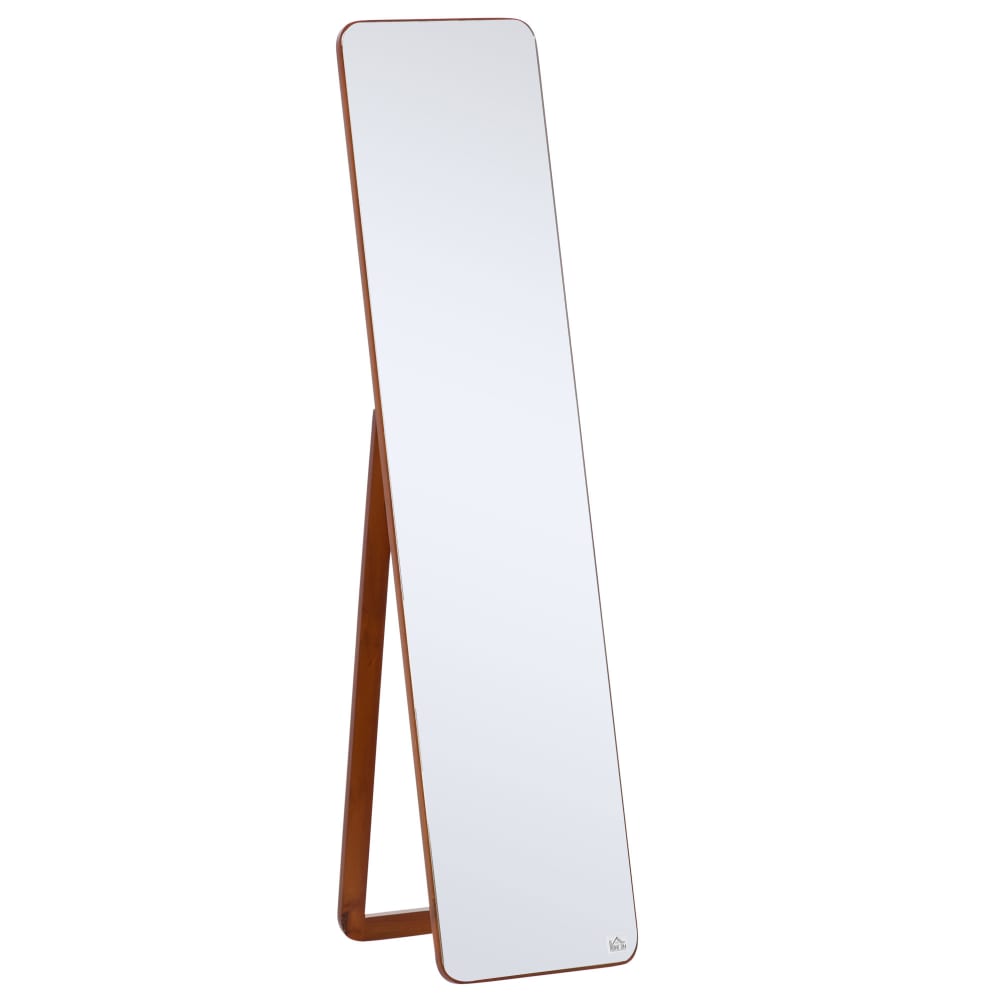 Miroir sur pied et mural rectangulaire verre MDF bois