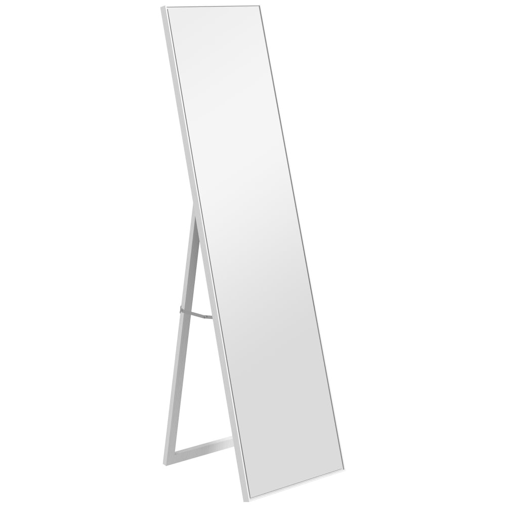 Miroir sur pied rectangulaire dim. 147H x 35l cm aspect bois