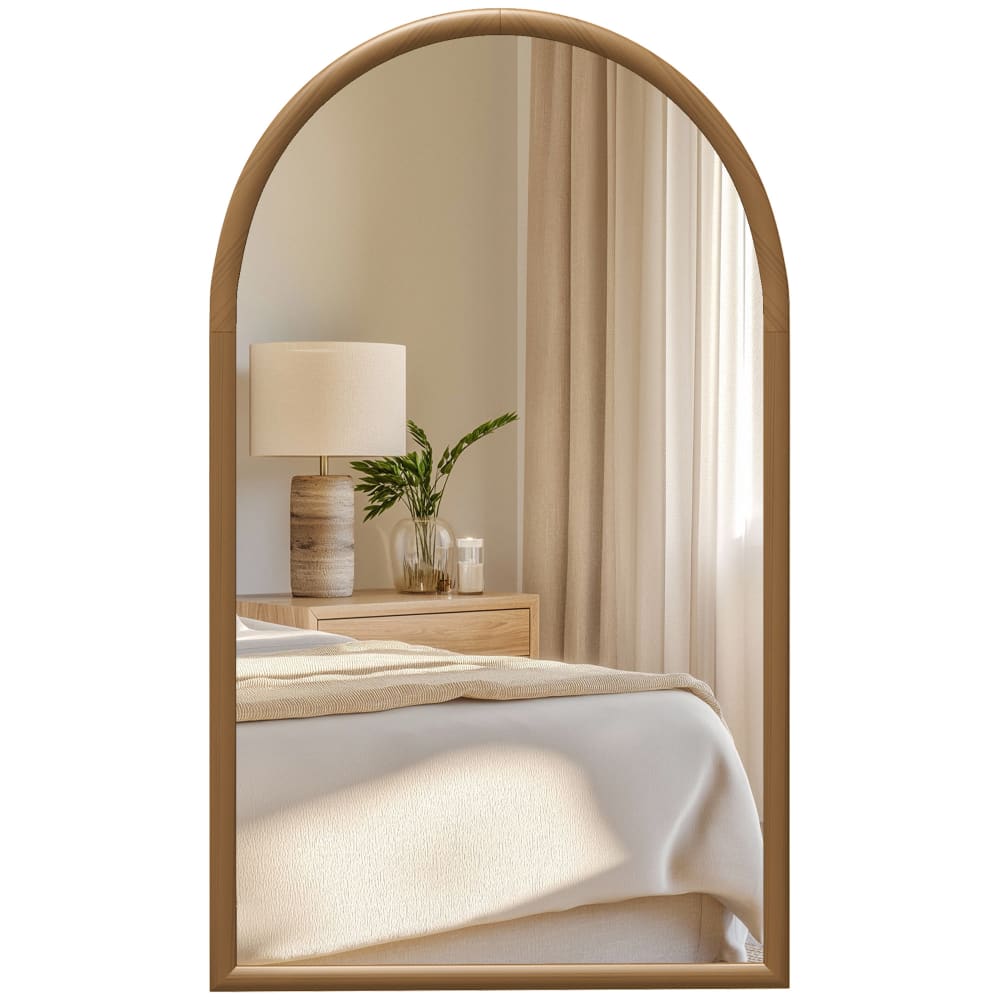 Miroir mural arche, 110 x 65 cm cadre en bois