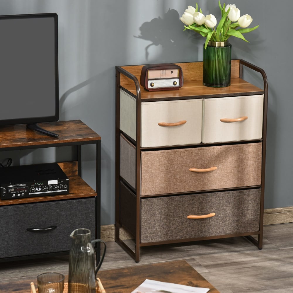 Commode meuble de rangement 4 tiroirs 58 x 29 x 78,5 cm - Maisons du Monde