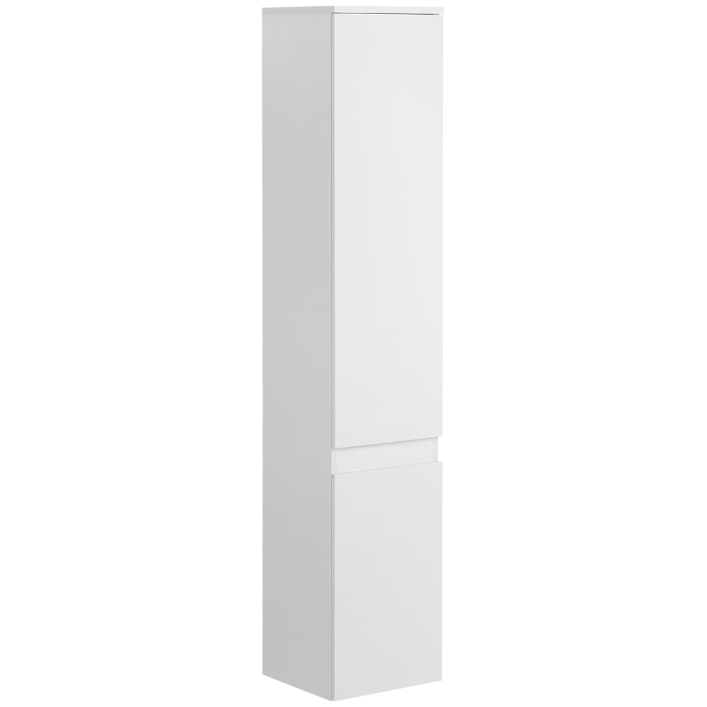 Kleankin Badezimmer-Säulenschrank 30x28x152,5cm weiß - Spanplatte