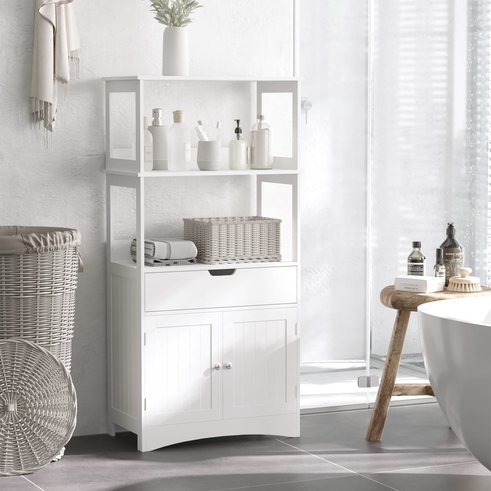 Weißes Badezimmer-Meubel mit Mehrfachstauraum - Maisons Du Monde