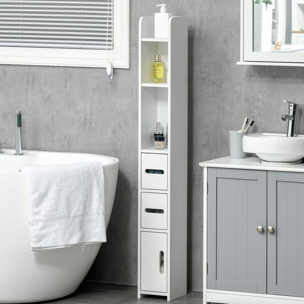 Niedriges Säulen-WC-Möbel, Weiß - Maisons Du Monde