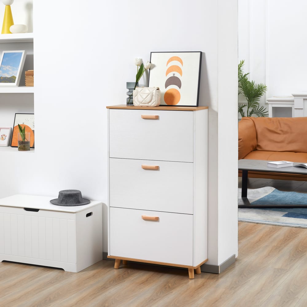 Skandinavischer Schuhschrank 3 Türen & 3 Fächer - Maisons Du