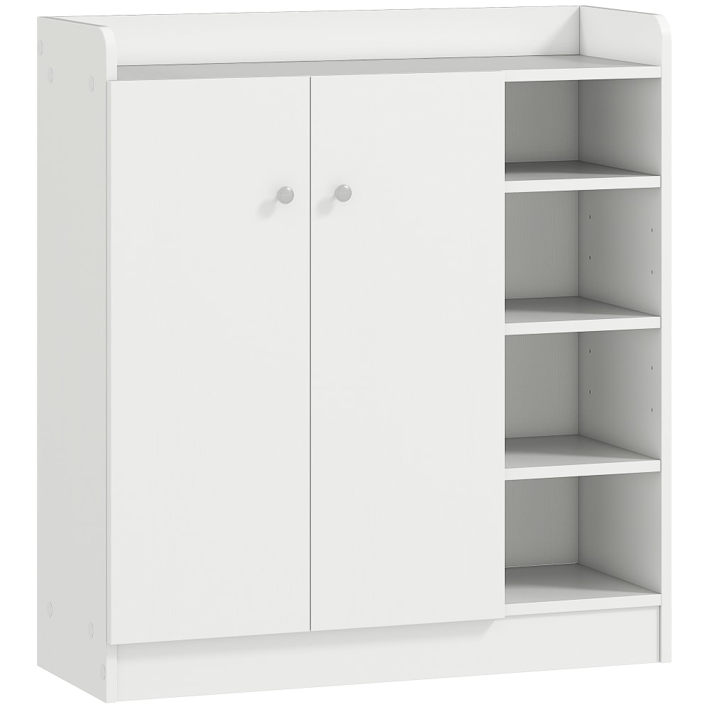Homcom Weißer Schuhschrank Weiß Spanplatte
