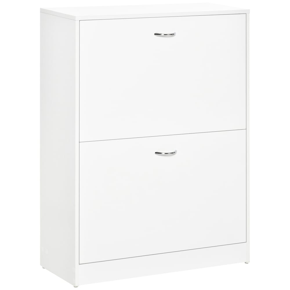 Armoire à chaussures 2 portes abattantes blanc